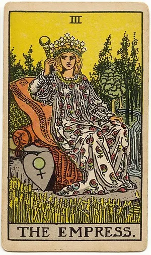 The Empress tarot card from the 1909 Rider–Waite–Smith deck